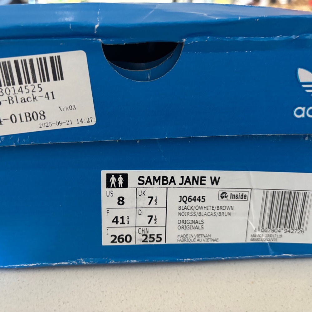 Adidas Samba Jane Black and White Sneakers - Picture 2 of 4